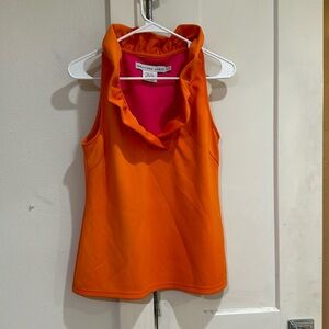 Gretchen Scott Ruffled top . Size small